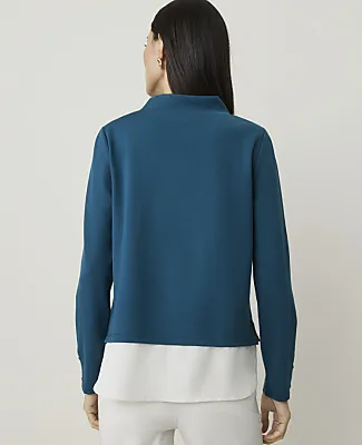 Ann Taylor Layered Mock Neck Top sold by Ann Taylor product image thumbnail 2