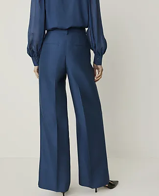 Ann Taylor Studio Wide-Leg Pant in Silk sold by Ann Taylor product image thumbnail 3