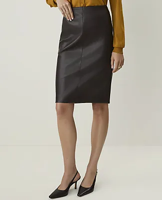 Ann Taylor Pencil Skirt in Faux Leather sold by Ann Taylor product image thumbnail 2