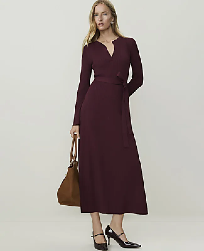 Ann Taylor Belted Sweater Dress made by Ann Taylor