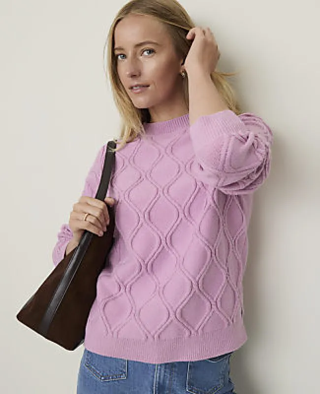 Ann Taylor Weekend Cable Sweater made by Ann Taylor