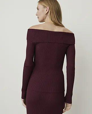 Ann Taylor Hardware Embellished Off-The-Shoulder Top sold by Ann Taylor product image thumbnail 2