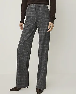 Ann Taylor The Petite Plaid Straight Pant sold by Ann Taylor product image thumbnail 2
