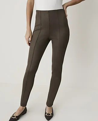 Ann Taylor Petite Seamed Side Zip Legging in Faux Suede sold by Ann Taylor product image thumbnail 2