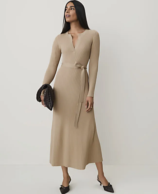 Ann Taylor Belted Sweater Dress made by Ann Taylor