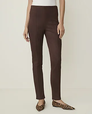 Ann Taylor Petite Weekend Seamed Side Zip Legging in Faux Suede sold by Ann Taylor product image thumbnail 2