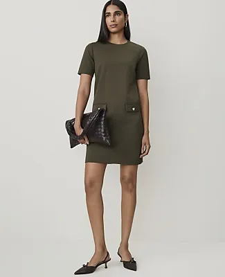 Ann Taylor Button Pocket Shift Dress sold by Ann Taylor