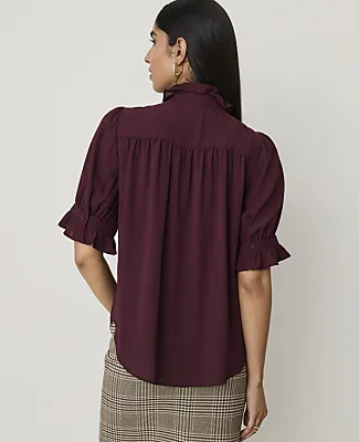 Ann Taylor Ruffle Collar Shirt sold by Ann Taylor product image thumbnail 2