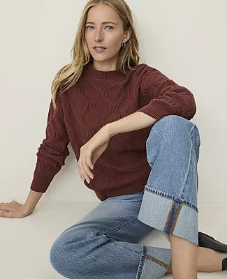 Ann Taylor Weekend Cable Sweater sold by Ann Taylor