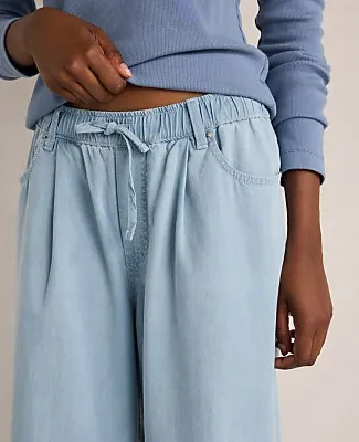 Ann Taylor Haven Well Within Organic Cotton Denim Wide Leg Pants sold by Ann Taylor product image thumbnail 3