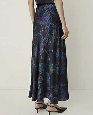Ann Taylor Studio Paisley Flare Maxi Skirt in Silk sold by Ann Taylor product image thumbnail 3