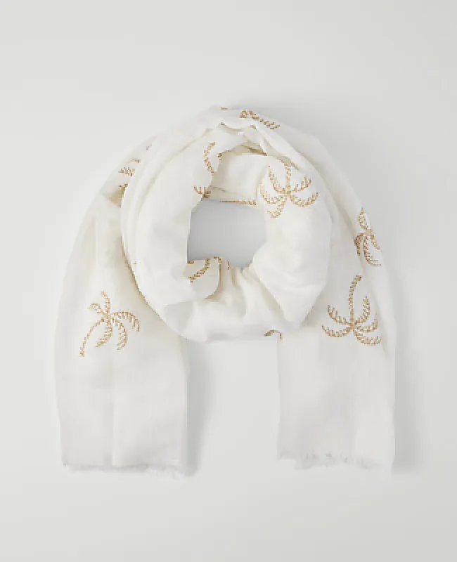 Ann Taylor Palm Tree Scarf made by Ann Taylor