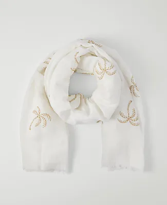 Ann Taylor Palm Tree Scarf sold by Ann Taylor