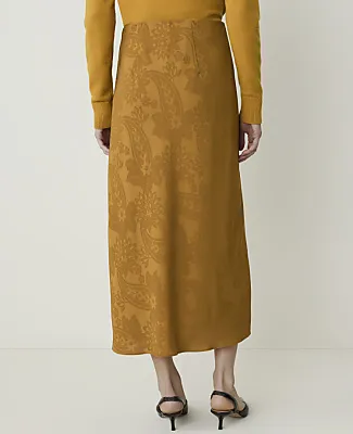 Ann Taylor Paisley Jacquard Midi Slip Skirt sold by Ann Taylor product image thumbnail 3