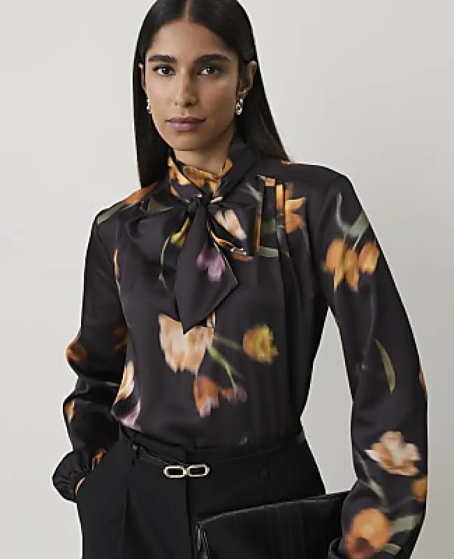 Ann Taylor Floral Bow Blouse made by Ann Taylor