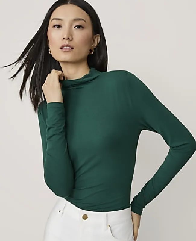 Ann Taylor Mock Neck Top made by Ann Taylor