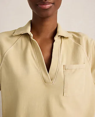 Ann Taylor Haven Well Within Garment-Dyed Organic Cotton Jersey Johnny Collar Top sold by Ann Taylor product image thumbnail 2