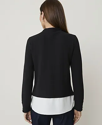 Ann Taylor Petite Layered Mock Neck Top sold by Ann Taylor product image thumbnail 2