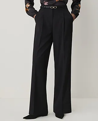 Ann Taylor The Pleated Straight Pant sold by Ann Taylor product image thumbnail 2