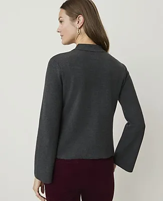 Ann Taylor Petite Collared Sweater Jacket sold by Ann Taylor product image thumbnail 2