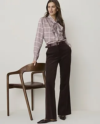 Ann Taylor Plaid Bow Blouse sold by Ann Taylor product image thumbnail 3