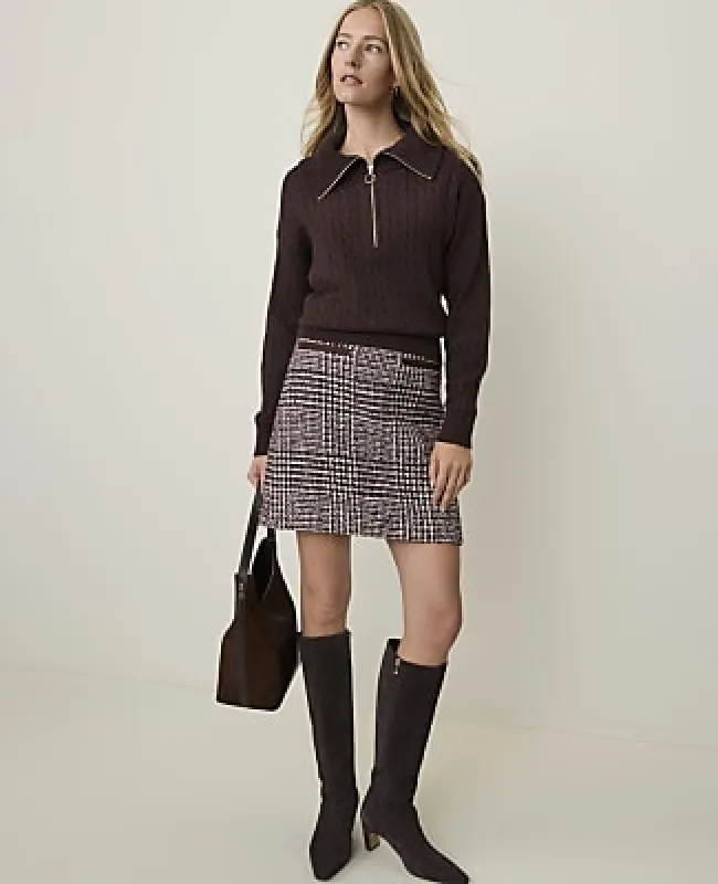 Ann Taylor Weekend Tweed A-Line Skirt made by Ann Taylor