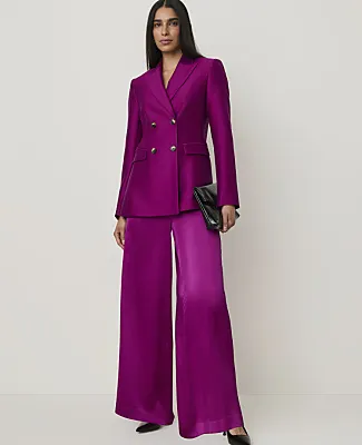 Ann Taylor Studio Collection Long Double Breasted Blazer in Silk sold by Ann Taylor product image thumbnail 3