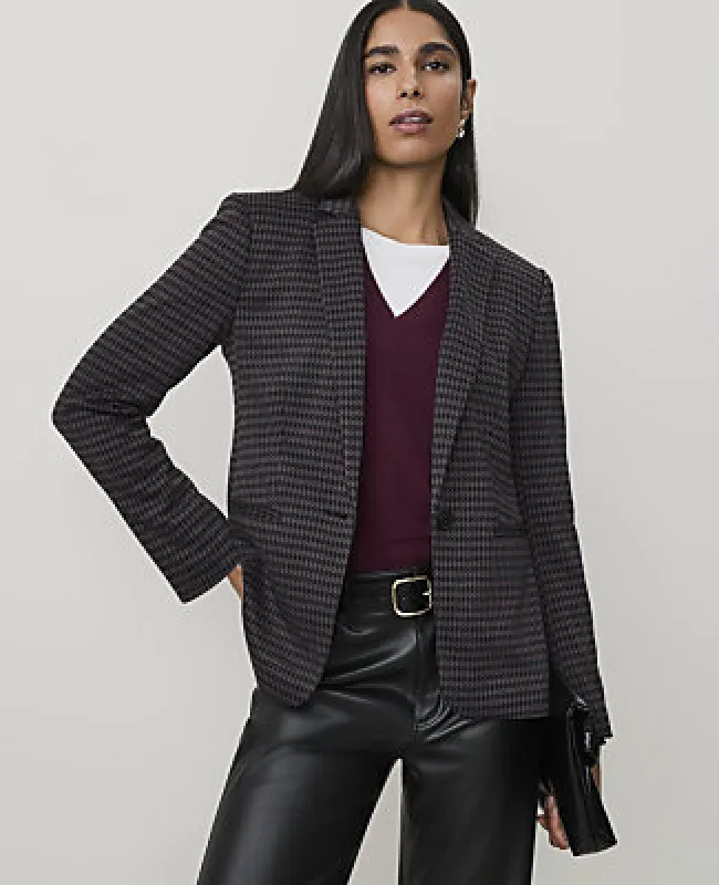 Ann Taylor The Houndstooth Hutton Blazer made by Ann Taylor