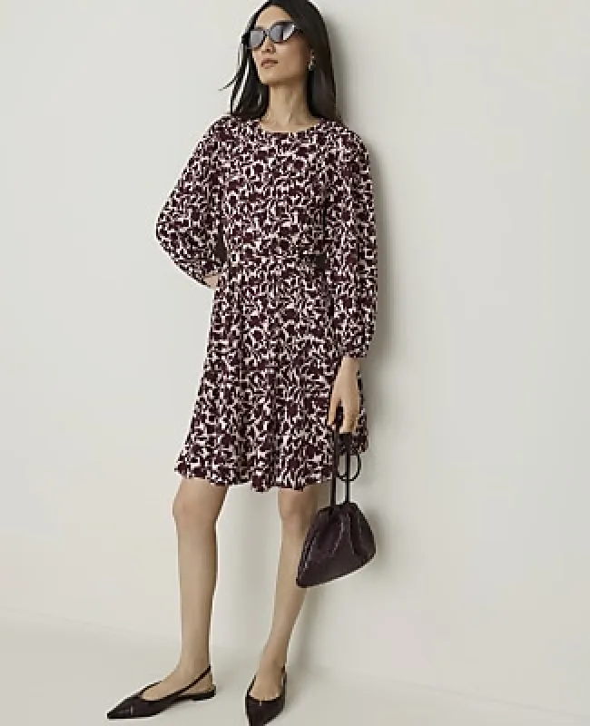Ann Taylor Petite Floral Belted Flare Dress made by Ann Taylor