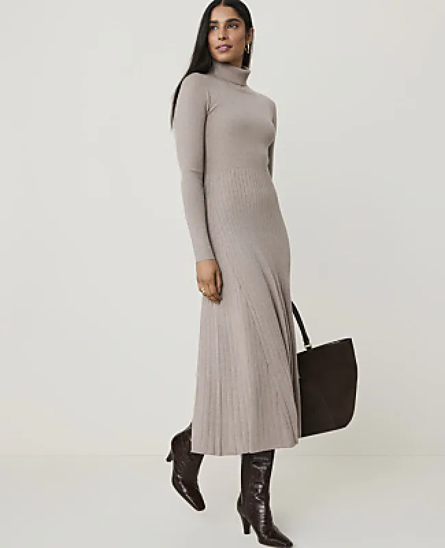 Ann Taylor Ribbed Turtleneck Sweater Dress made by Ann Taylor