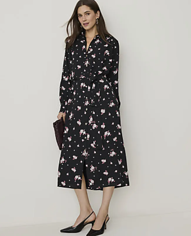 Ann Taylor Floral Midi Shirtdress made by Ann Taylor