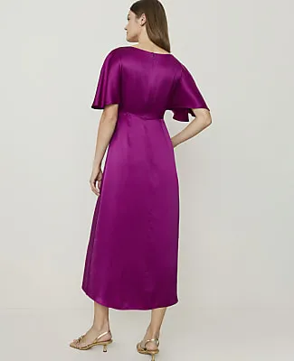 Ann Taylor Studio Collection Boatneck Midi Dress in Silk sold by Ann Taylor product image thumbnail 2