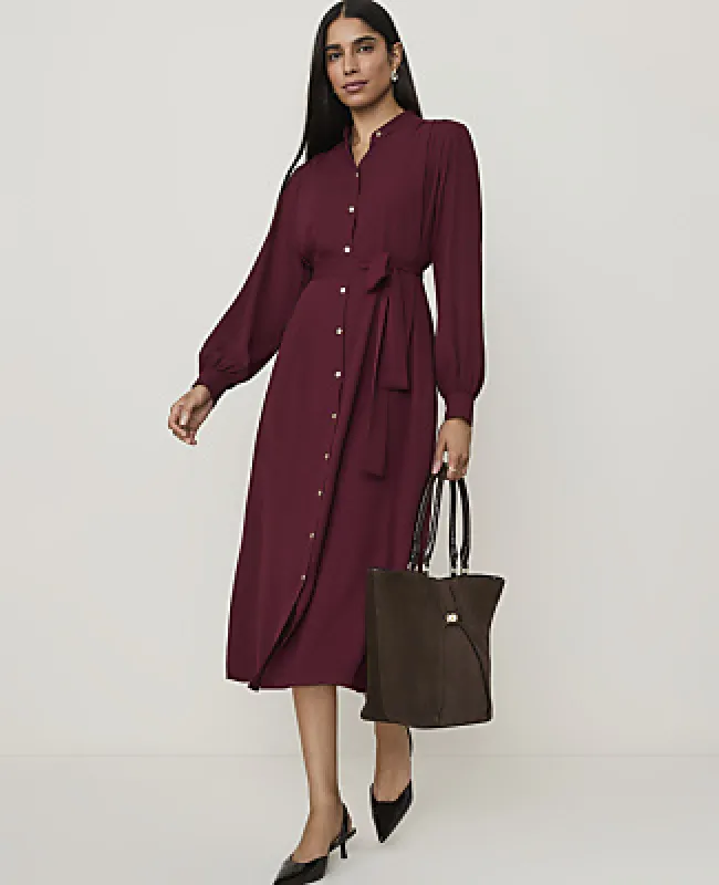 Ann Taylor Belted Midi Shirtdress made by Ann Taylor