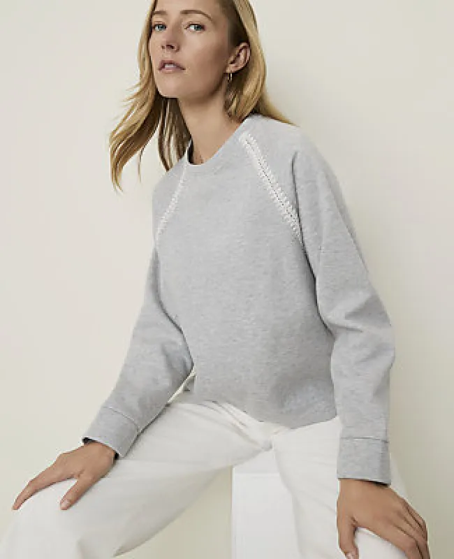 Ann Taylor Petite Weekend Embroidered Sweatshirt made by Ann Taylor