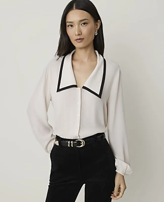 Ann Taylor Petite Blouson Sleeve Blouse made by Ann Taylor