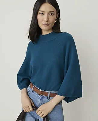 Ann Taylor Wide Sleeve Mock Neck Sweater sold by Ann Taylor
