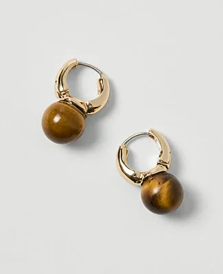 Ann Taylor Cat Eye Stone Hoop Earrings sold by Ann Taylor