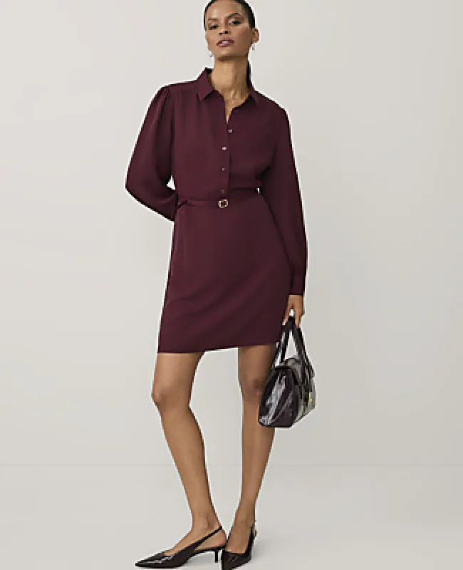 Ann Taylor Petite Belted Mini Shirtdress made by Ann Taylor