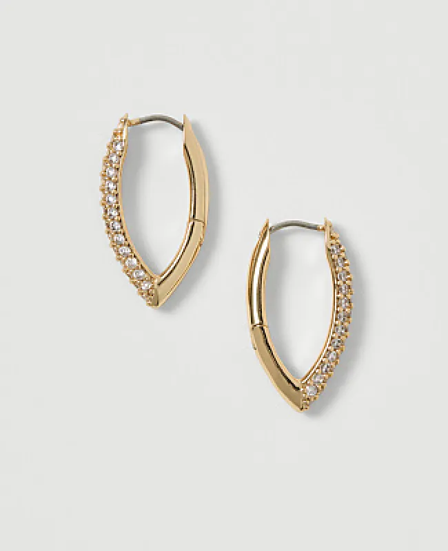 Ann Taylor Pavé Hoop Drop Earrings made by Ann Taylor