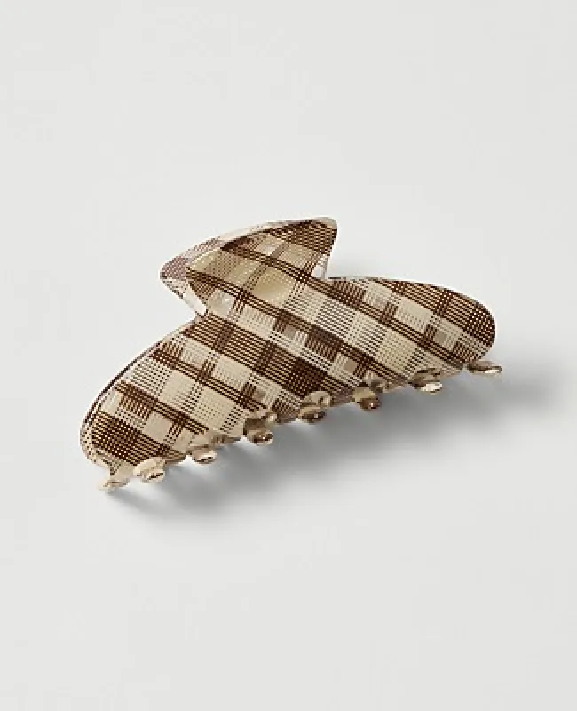 Ann Taylor Plaid Claw Clip made by Ann Taylor