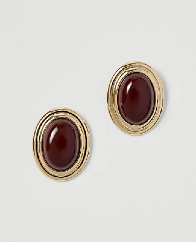 Ann Taylor Oval Stone Stud Earrings made by Ann Taylor