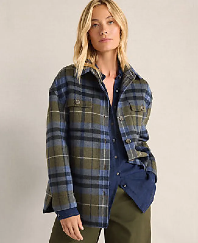 Ann Taylor Haven Well Within Wool Blend Plaid Shacket made by Ann Taylor