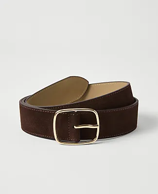 Ann Taylor Suede Square Buckle Belt sold by Ann Taylor
