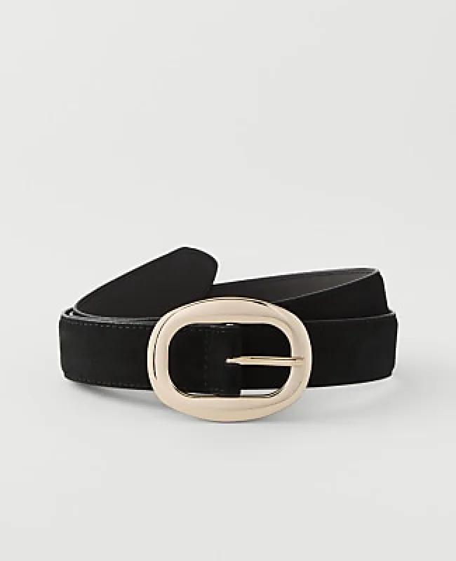 Ann Taylor Suede Oval Buckle Belt made by Ann Taylor