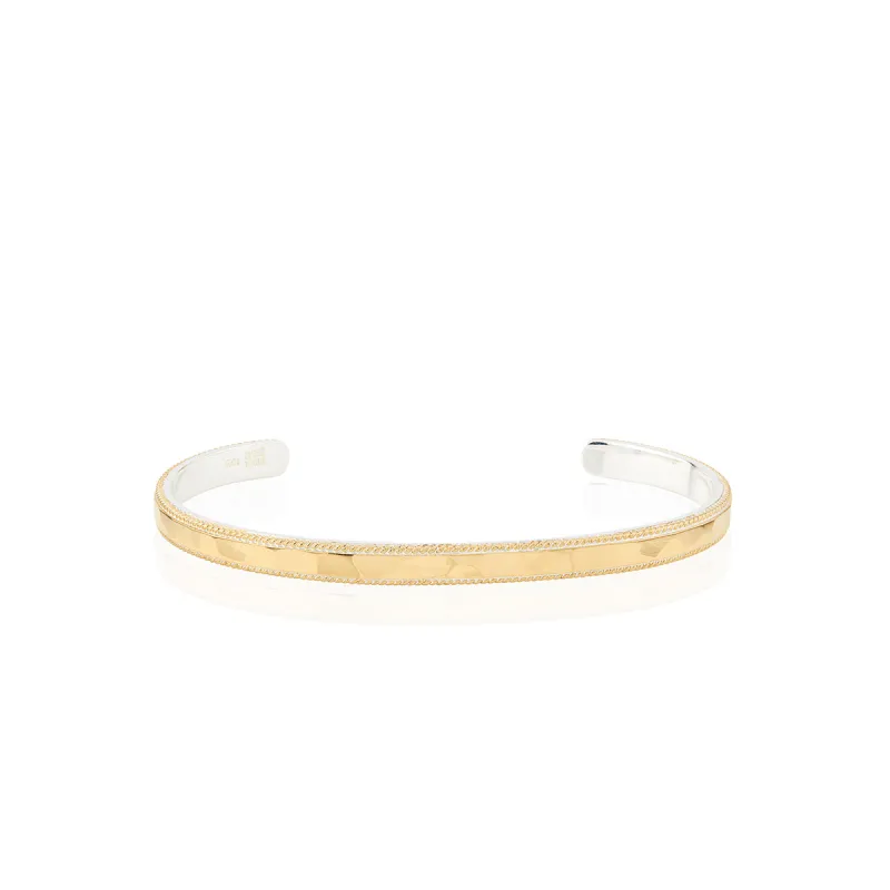 Hammered Stacking Cuff - Gold sold by Anna Beck
