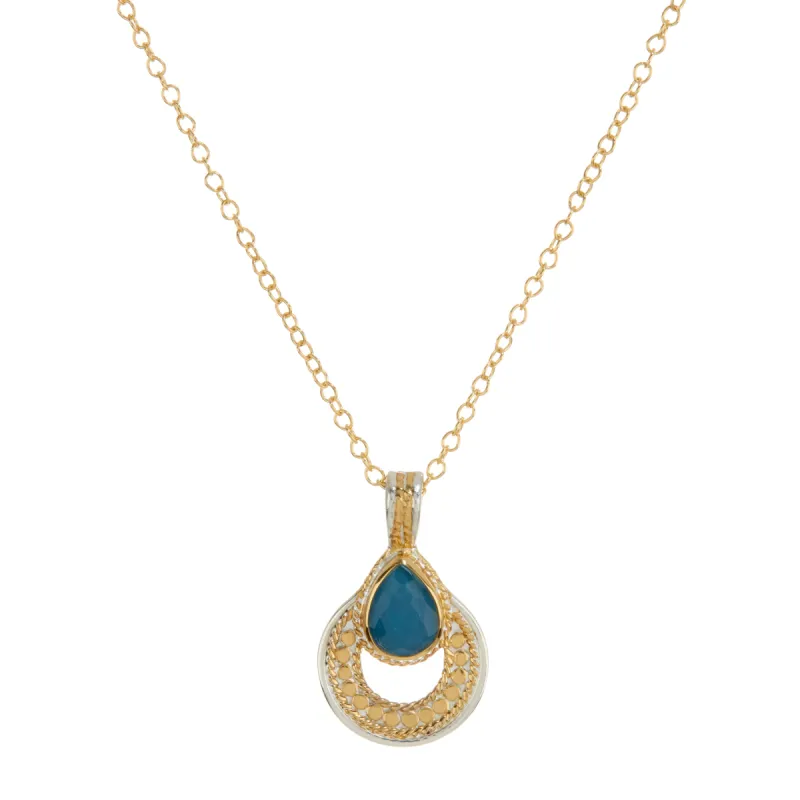 Blue Quartz Drop Pendant Necklace sold by Anna Beck
