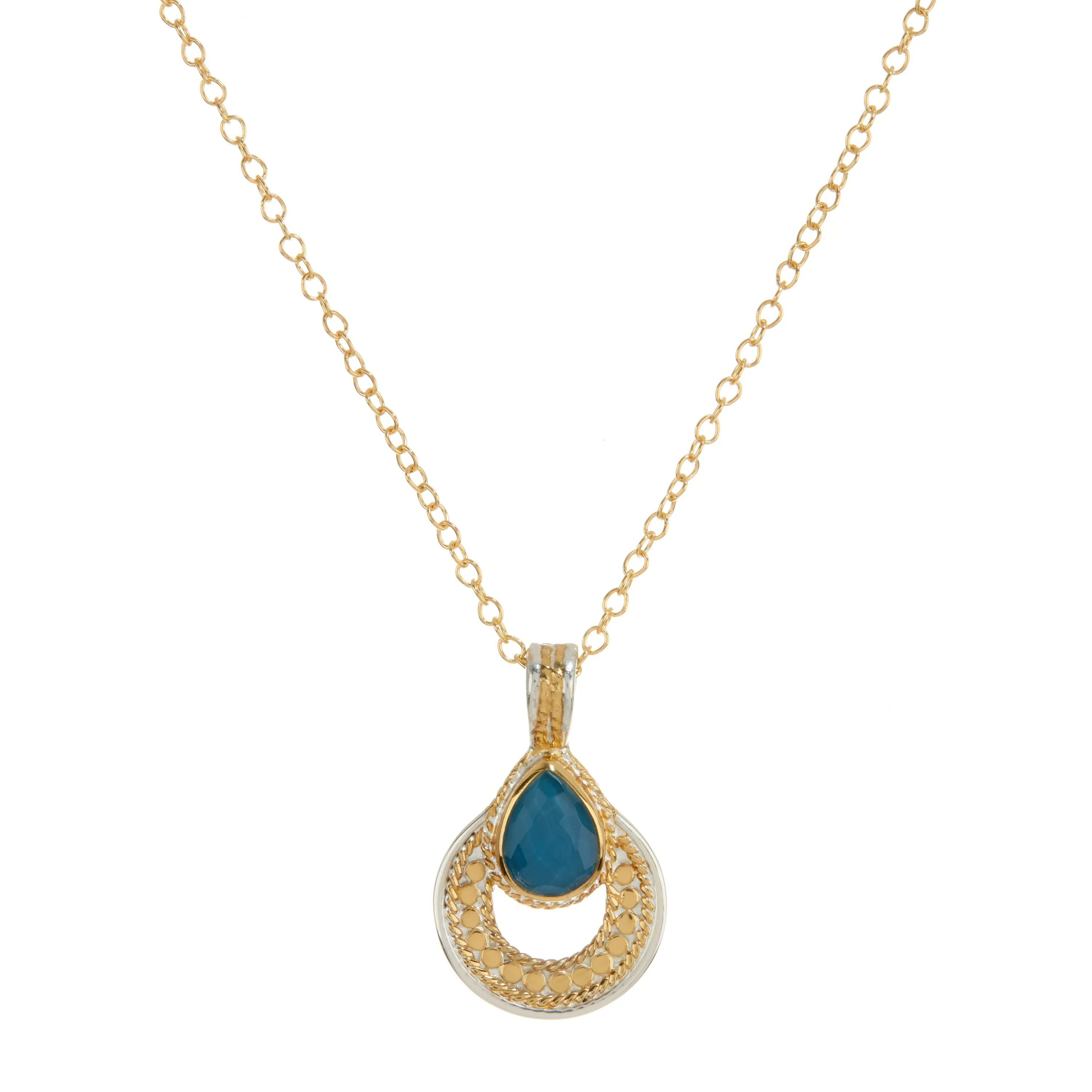 Blue Quartz Drop Pendant Necklace sold by Anna Beck