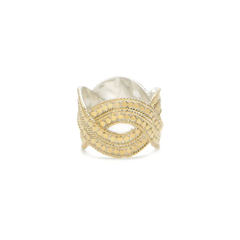 Classic Woven Band Ring - Gold sold by Anna Beck