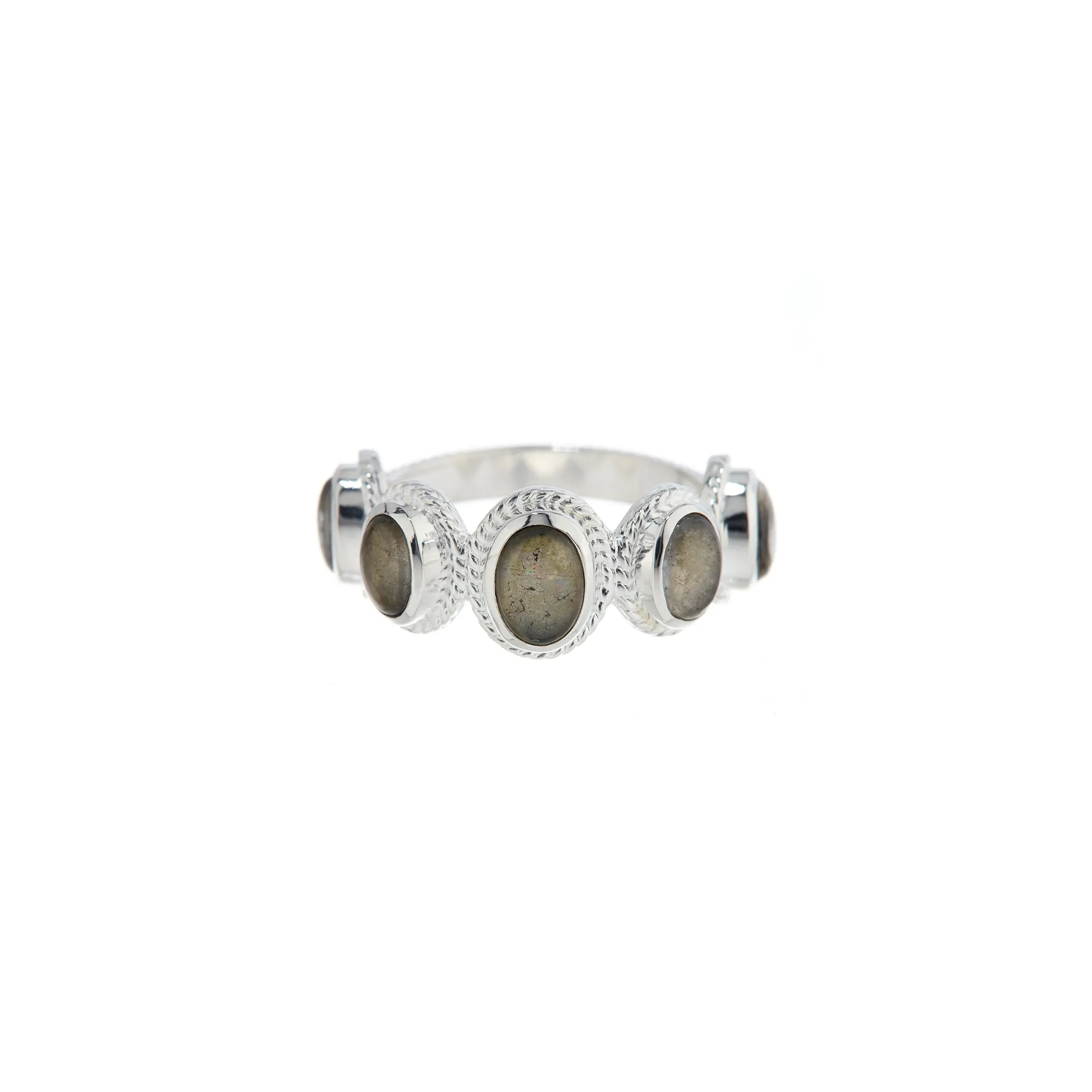 Silver Multi-Oval Pyrite Ring sold by Anna Beck