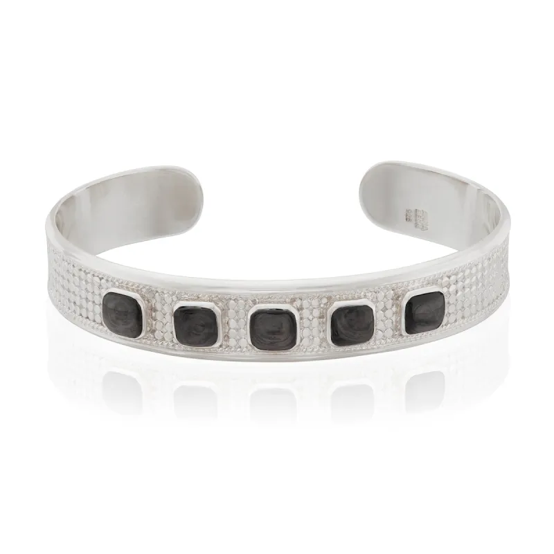 Hypersthene Multi-Cushion Cuff - Silver sold by Anna Beck